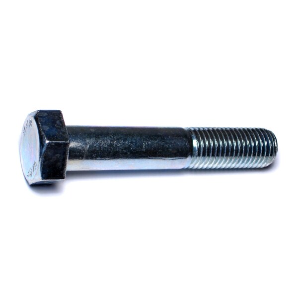 Midwest Fastener Grade 2, 1"-8 Hex Head Cap Screw, Zinc Plated Steel, 5-1/2 in L, 5 PK 53377 - main